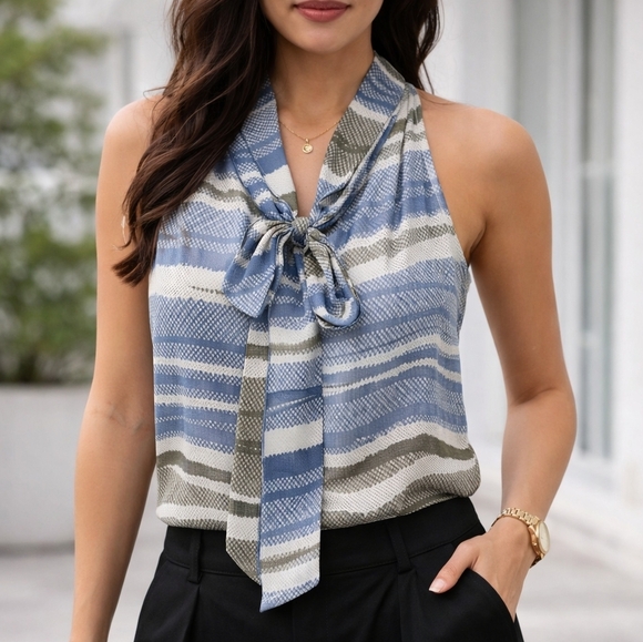 Banana Republic Tops - Banana Republic | Women's | Top | Size S | Blue and Taupe | Like New